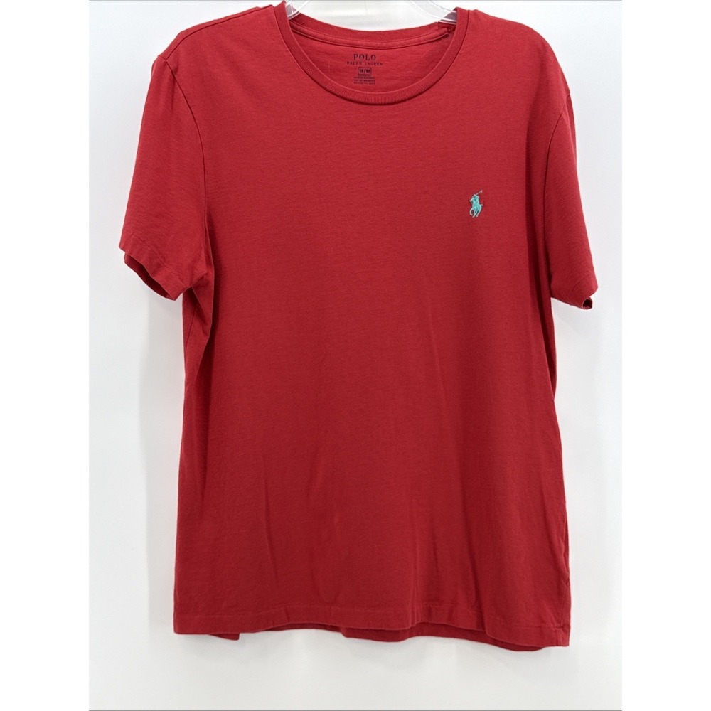 Polo Ralph‎ Lauren Shirt Mens Medium Red Pony Logo Tagless Short Sleeve